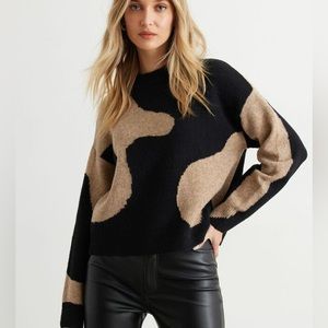 Dynamite Jacquard Crewneck Sweater